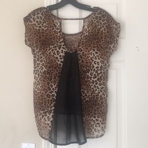 Cheetah print top. NWOT